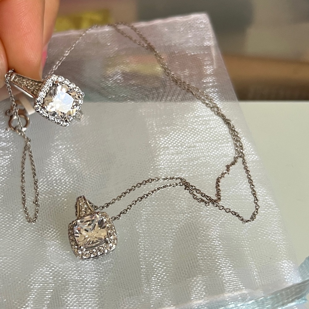 Sterling silver ring and necklace marked SAI